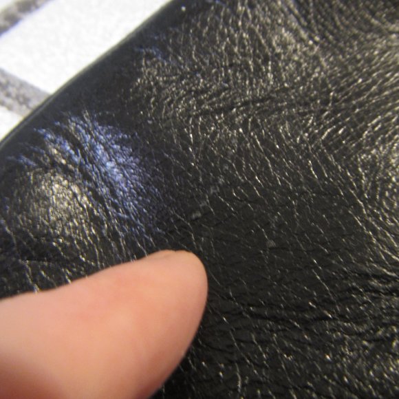 BANANA REPUBLIC Black Leather Knee Boots Sz 10, 4" Heel, Almond Toe - Picture 10 of 15